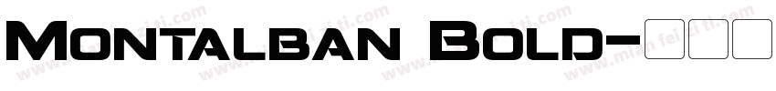 Montalban Bold字体转换